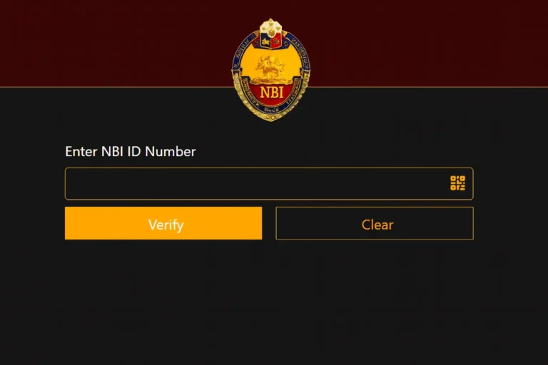 Enter NBI ID NUMBER