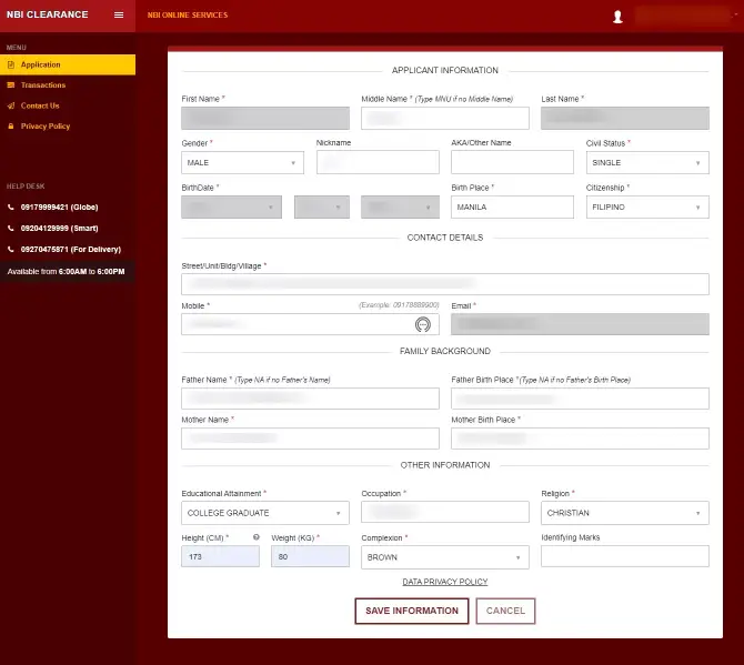 How to Edit Information in NBI Clearance Online