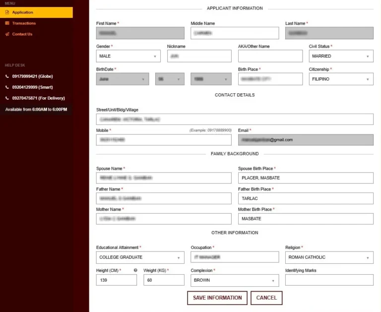 NBI Clearance Online Application Form