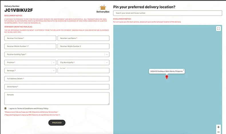 NBI Clearance Renewal Online Step 8