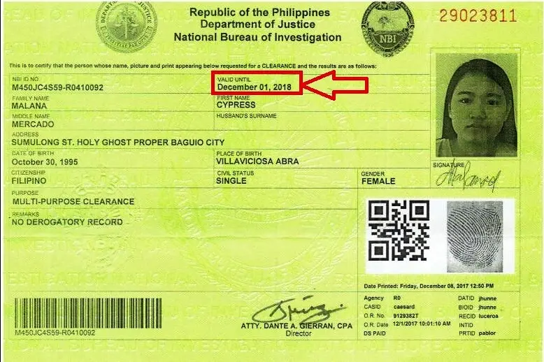 NBI Clearance Validity Check